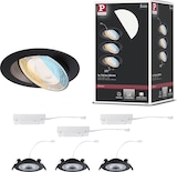 thumbnail of Paulmann LED Einbauleuchte White Select Aumus 3er-Set   rund 105mm 90°  3x5W 3x700lm 230V dimmbar 2700 - 6500K Schwarz 92258