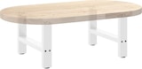 thumbnail of Helloshop26 - Set aus 2 modernen quadratischen Couchtischbeinen mit verstellbaren Füßen 50 x 30–31 cm weißer Stahl 02_0057501