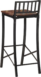thumbnail of Décoshop26 - Set aus 4 mehrfarbigen Barhockern/Hochstühlen aus Altholz DEC029415