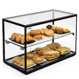 thumbnail of MBH - Neutrale vitrine 55 cm 2 etages voor catering. Neutrale glazen vitrine voor gebak en taarten.