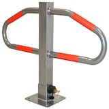 thumbnail of Parkplatzsperre 47 x 73 cm Metall grau abschließ- und klappbar Parkplatzbügel Sperrbügel Poller