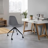 thumbnail of Silla de Escritorio con Ruedas Basic  85,7x46,5x55,5cm Gris Thinia Home