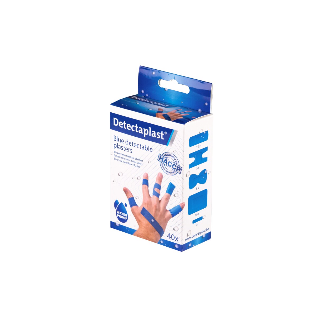 Pansement bleu Imperméable Mix 5 tailles X40 -Detectaplast