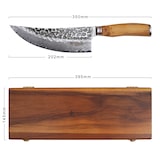 thumbnail of Wakoli Kochmesser I 20 cm Klinge I Olivenholzgriff und Hammerschlag