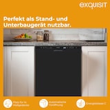 thumbnail of Exquisit PRO Geschirrspüler 60 cm, Unterbaufähig, EEK: C, 14 Maßgedecke, Besteckschublade, Automatische Türöffnung, 11 Liter, GSP56314-030C schwarz