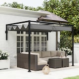 thumbnail of Outsunny Pérgola de Parede 297x211x220 cm Pérgola de Jardim com Teto Retrátil e Estrutura de Aço Pérgola para Pátio Exterior Cinza Escuro