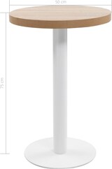 thumbnail of Bistrotisch FLORI rund Hellbraun/Weiß 50 cm MDF | Esstisch kleiner Tisch Cafe Gartentisch Balkontisch Outdoortisch