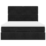 thumbnail of vidaXL Ottoman-Bett mit Matratzen & LEDs Schwarz 140x190 cm Samt
