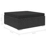 thumbnail of 8-tlg. Garten-Lounge-Set mit Auflagen Poly Rattan Schwarz