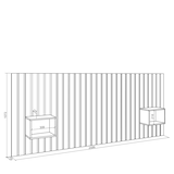 thumbnail of Cabecero con mesitas, 258x107x3cm, Cama de 150,160,180cm, Con almacenamiento, Roble _470_1