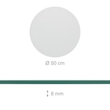thumbnail of Relaxdays Glasplatte, Ø 50 cm, 8 mm dick, gehärtetes ESG, runde Glasscheibe für Tisch & Kamin, Tischplatte, transparent
