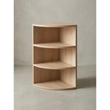 thumbnail of Eckregal Sonoma 30x60x30 cm WL5.842 Holz Wandregal Eck Hängeregal, Holzregal für die Wand Hoch, Wandboard Freischwebend, Design Dekoregal mit runder