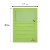 thumbnail of Exacompta - Réf. 50107E - Carton de 400 chemises à fenêtre Forever® 120 g/m²- dim 22 x 31 cm pour A4 - couleur vert pré