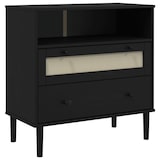 thumbnail of Helloshop26 - Buffet Sideboard Kommode Kleiderschrank Aufbewahrungsmöbel Organizer für Küche Wohnzimmer Lounge Rattanoptik 80 x 40 02_0036239