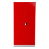 thumbnail of PROREGAL Stahlschrank BEE mit 10 lackierten Fachböden | HxBxT 195x92x60cm | Grau-Rot | Werkstattschrank Werkzeugschrank Aktenschrank Universalschrank