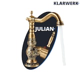thumbnail of JULIAN | Rubinetto da bagno alto vintage in ottone dorato | Miscelatore retrò in acciaio inox per lavabo freestanding | con rubinetto gastronomico