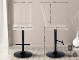thumbnail of Barhocker Peking Stoff creme/schwarz