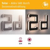 thumbnail of Paulmann Solar LED Hausnummernleuchte inkl. wechselbarer Akku Buchstabe D IP44 3000K 6lm Schwarz 94653