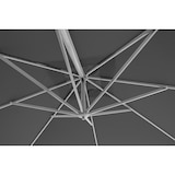 thumbnail of METRO PROFESSIONAL Parasol ROMA, aluminium/polyester, 3 x 3 m, ouverture à manivelle, rotation à 360°, protection UV50+, hydrofuge, gris/platine