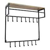 thumbnail of LOFT42 Petri XL Garderobe – 15 Haken – Metall – Schwarz – 100 x 105 x 30