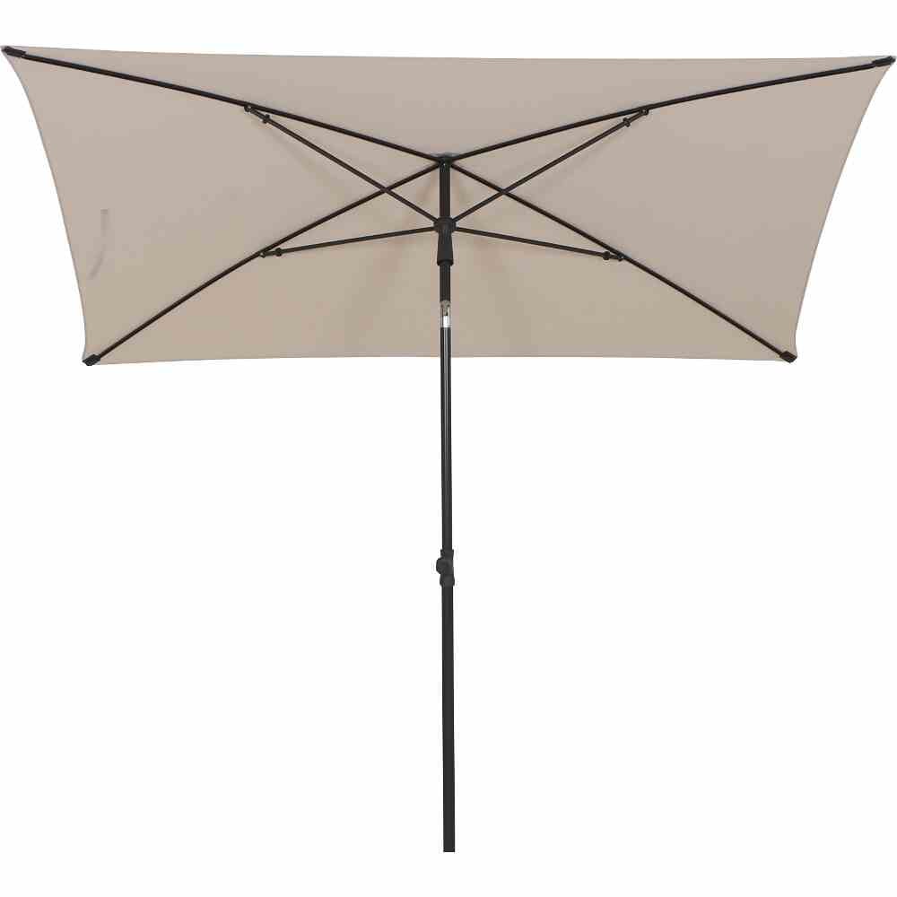 City Mittelstockschirm anthrazit/natur 140x210cm