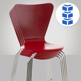 thumbnail of Lot de 4 chaises empilables Calisto Rouge
