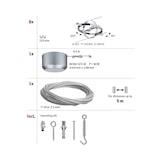 thumbnail of Paulmann Système sur câbles Cardan Kit de base GU5,3  max. 8x10W  gradable 230/12V Chrome mat#Chrome 94153