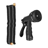 thumbnail of Relaxdays Spiralschlauch Wasser, bis 10 m ausziehbar, flexibler Gartenschlauch mit Wasserbrause, 7 Strahlarten, schwarz