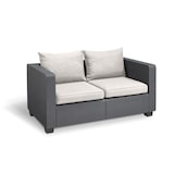 thumbnail of Allibert Salta 2-Sitzer in Anthrazit mit Kissen  Wetterfester Rattanoptik-Gartensofa