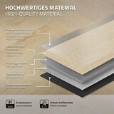 thumbnail of ML-Design PVC Bodenbelag Click Vinyl 3,12 m² 40 Dielen 61x12,8x0,42 cm Fischgrät Eiche Natur Braun Holzoptik Wasserfest