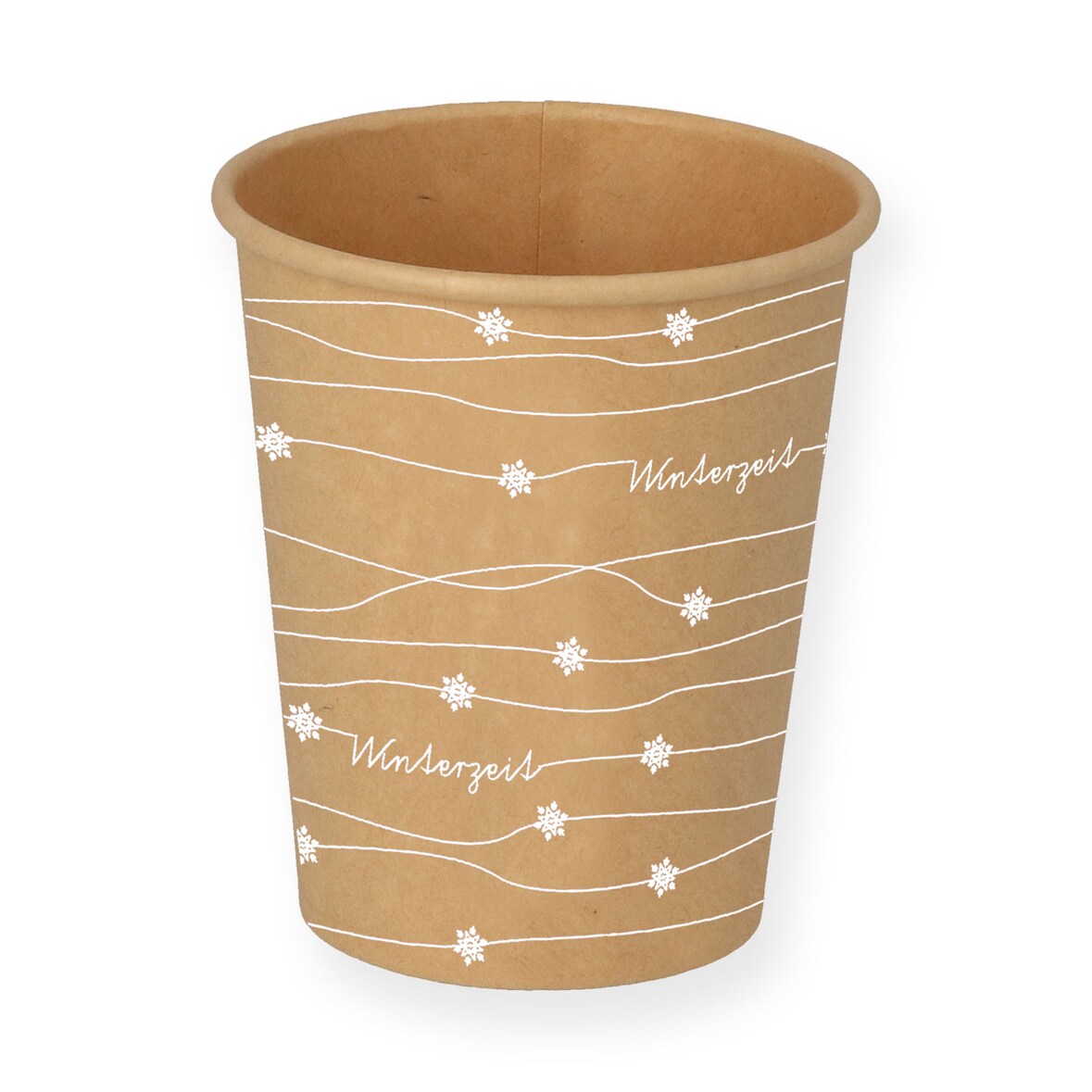 Nette 200 Coffee To Go Becher braun 0,2l "Winterzeit" Pappbecher