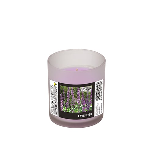 PAPSTAR, Geurkaars in glas "Flavour by GALA" Ø 70 mm · 77 mm violet - Lavendel "Indro"