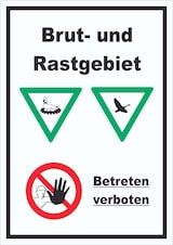thumbnail of Brut- und Rastgebiet Betreten verboten hochkant Schild A3 (297x420mm)