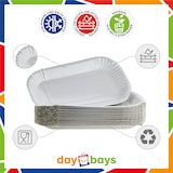 thumbnail of DayBays 1000 Stk. Pommes-Schalen KU60 ca. 15x23x2 cm laminiert weiß ohne Beschichtung