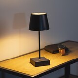 thumbnail of LED Tischlampe schwarz mit Touch Schalter Akku USB warmweiß 3 Modi
