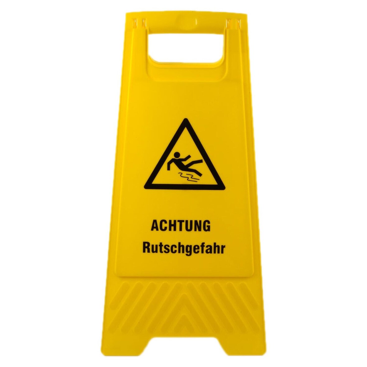 Warnschild "Achtung Rutschgefahr" gelb beidseitig bedruckt ca. 61 cm hoch