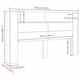 thumbnail of vidaXL Kopfteil Schrank Altholz 180 x 17 x 104,5 cm Holzwerkstoff