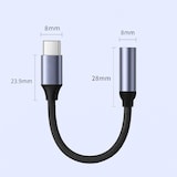 thumbnail of USB-C auf 3,5 mm Audio Aux Adapter – Nylon geflochtenes Kabel für Samsung, Huawei, Xiaomi und weitere Geräte – Schwarz