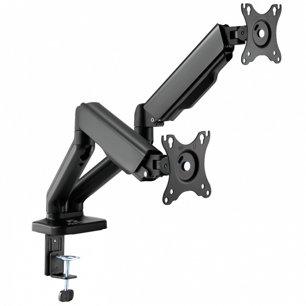 Support double écran articulé MecaMounts Dual pour moniteur PC standard ou incurvé de 17" à 32"