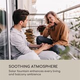 thumbnail of Savona Solarbrunnen 2,8 W Polyresin 5h Akku LEDs Steinoptik Brauner Stein