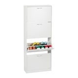 thumbnail of Relaxdays Schuhschrank, HxBxT: 152 x 60 x 24 cm, für 24 Paar, 4 Klappen, schmaler Schuhkipper, Flur Schuhkommode, weiß