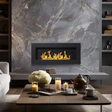 thumbnail of Camino a bioetanolo biocamino da parete Siena Nero L 90 x P 12 x H 40