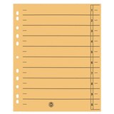 thumbnail of Viking 1 bis 10 Trennblätter Recycled 100% Spezial Gelb 10-teilig Pappkarton 11 Löcher 100 Stück