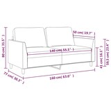 thumbnail of vidaXL 2-Sitzer-Sofa Schwarz 140 cm Kunstleder