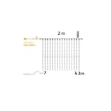 thumbnail of Rideaux lumineux led 3M de hauteur Blanc froid Prolongeable professionnel 230V IP67 extérieur Lotti