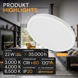 thumbnail of ENOVALITE LED Panel ELED300215 22 W 3000 K, 4000 K, 6500 K einstellbar in warm-, neutral- und kaltweiß (CCT)