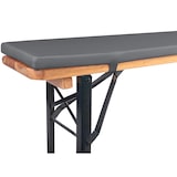 thumbnail of TexDeko Bierbankauflage gepolstert 220x25x2cm waschbar mit Reißverschluss für Bierzeltgarnitur Bankauflage zum selber aufziehen (Anthrazit)