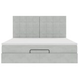thumbnail of vidaXL Ottoman-Bett mit Matratzen Hellgrau 180x200 cm Samt