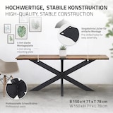thumbnail of Tischbeine X-Design 78x71x150 cm schwarz aus Metall von