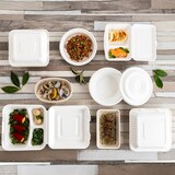 thumbnail of Menübox Take-Away Box To-Go 3-geteilt mit Deckel Zuckerrohr 210x227x37mm 1500 ml  250 Stück